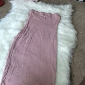 pink tube dress